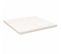 vidaXL Dessus de table – Plateau carré de bureau – Bois de pin massif blanc 60 x 60 x 2,5 cm