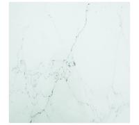 Vidaxl Dessus De Table Blanc 70x70cm 6mm Verre Trempé Et Design Marbre Blanc