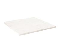 vidaXL Dessus de table en bois de pin massif 70x70x2,5 cm blanc