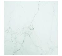 vidaXL Dessus de table blanc 80x80 cm 6 mm verre trempé design marbre