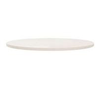 Vidaxl Dessus De Table Blanc Ø90x2,5 Cm Bois De Pin Massif Multicolore