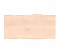vidaXL Dessus de table bois chêne massif non traité bordure assortie 363873