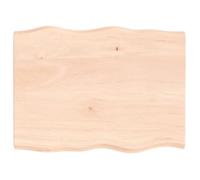 vidaXL Dessus de table bois chêne massif non traité bordure assortie 363879