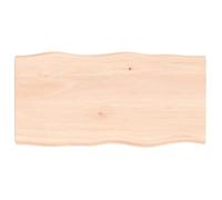 vidaXL Dessus de table bois chêne massif non traité bordure assortie 363885