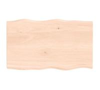 vidaXL Dessus de table bois chêne massif non traité bordure assortie 363887