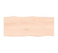 Vidaxl Dessus De Table Bois Chêne Massif Non Traité Bordure Assortie Marron