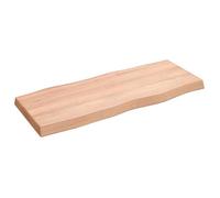 vidaXL Dessus de table Remplacement du plateau 100x40x6 cm Bois chêne traité Marron clair Bord vif