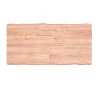 Vidaxl Dessus De Table Bois Massif Traité Bordure Assortie Marron