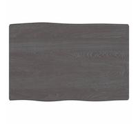 Vidaxl Dessus De Table Bois Chêne Massif Traité Bordure Assortie Marron