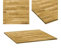 Vidaxl Dessus De Table Bois De Chêne Massif Carré 23 Mm 80x80 Cm