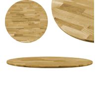 Vidaxl Dessus De Table Bois De Chêne Massif Rond 23 Mm 700 Mm