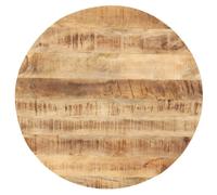 Vidaxl Dessus De Table Bois De Manguier Solide Rond 25-27 Mm 70 Cm Marron
