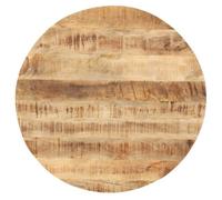 vidaXL Dessus de table rond en bois de manguier solide 25-27 mm 80 cm Brun