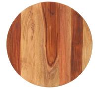 Dessus de table en bois massif rond 50 cm - VIDAXL - Verni - Brun