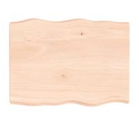 vidaXL Dessus de Table, Remplacement du Plateau de Table avec Bord Vif, Tableau de Bricolage, Bois Massif Non Traité Bordure Assortie