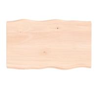 vidaXL Dessus de table bois chêne massif non traité bordure assortie 363888
