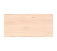 Vidaxl Dessus De Table Bois Massif Non Traité Bordure Assortie Marron