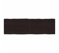 vidaXL Dessus de table bois massif traité bordure assortie Marron