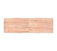 Vidaxl Dessus De Table Bois Massif Traité Bordure Assortie Marron