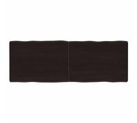 vidaXL Dessus de table bois massif traité bordure assortie Marron
