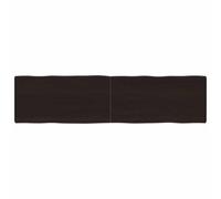 vidaXL Dessus de table bois massif traité bordure assortie Marron