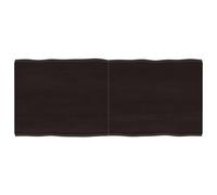 vidaXL Dessus de table bois massif traité bordure assortie Marron