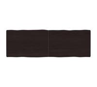 Vidaxl Dessus De Table Bois Massif Traité Bordure Assortie Marron
