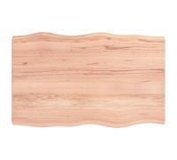 Vidaxl Dessus De Table Bois Massif Traité Bordure Assortie Marron