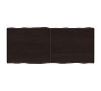 Vidaxl Dessus De Table Bois Massif Traité Bordure Assortie Marron