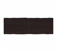 vidaXL Dessus de table bois massif traité bordure assortie Marron