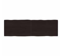 Vidaxl Dessus De Table Bois Massif Traité Bordure Assortie Marron