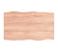 Vidaxl Dessus De Table Bois Massif Traité Bordure Assortie Marron