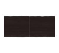 Vidaxl Dessus De Table Bois Massif Traité Bordure Assortie Marron