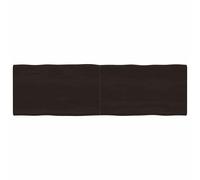 Tafelblad natuurlijke rand 200x60x(2-4)cm eikenhout donkerbruin364050