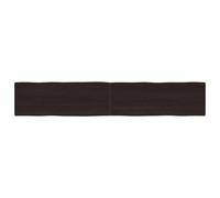 Vidaxl Dessus De Table Bois Massif Traité Bordure Assortie Marron