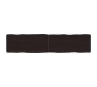 Vidaxl Dessus De Table Bois Massif Traité Bordure Assortie Marron