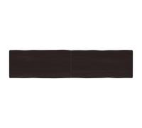 Vidaxl Dessus De Table Bois Massif Traité Bordure Assortie Marron