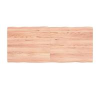 Vidaxl Dessus De Table Bois Massif Traité Bordure Assortie Marron