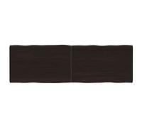 Vidaxl Dessus De Table Bois Massif Traité Bordure Assortie Marron