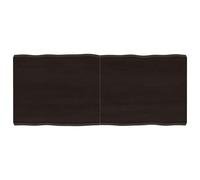vidaXL Dessus de table bois massif traité bordure assortie Marron