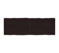 vidaXL Dessus de table bois massif traité bordure assortie Marron