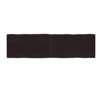 vidaXL Dessus de table bois massif traité bordure assortie Marron