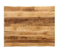 vidaXL Dessus de table Bord vivant 100x80x2,5 cm bois de manguier brut Multicolore