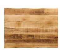 vidaXL Dessus de table Bord vivant 70 x 60 x 2,5 cm Bois de manguier brut Multicolore