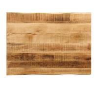 vidaXL Dessus de table d'appoint Bord vivant 80x60x2,5 cm Bois de manguier brut