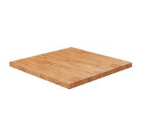 vidaXL Dessus de table carré Marron clair 80x80x4cm Bois chêne traité