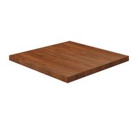 Vidaxl Dessus De Table Carré Marron Foncé 70x70x4cm Bois Chêne Traité Marron