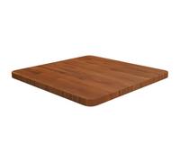 vidaXL Dessus de Table carré Marron foncé50x50x2,5cm Bois chêne traité
