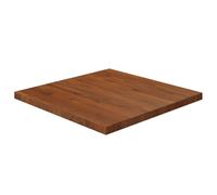 Vidaxl Dessus De Table Carré Marron Foncé50x50x2,5cm Bois Chêne Traité Multicolore