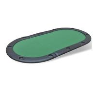 vidaXL Dessus de table de poker pliable pour 10 joueurs Vert